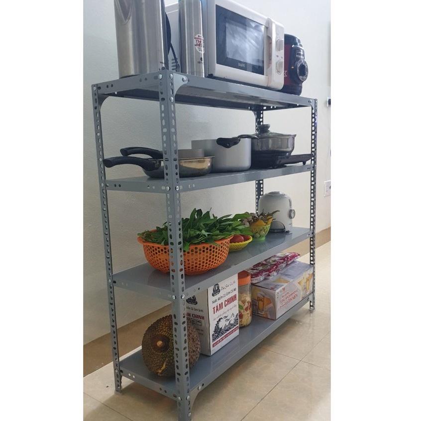Kệ sắt v lỗ 4 tầng ,Rộng 40cm x Dài 150cm x C150cm,kệ sắt lắp ghép đa năng