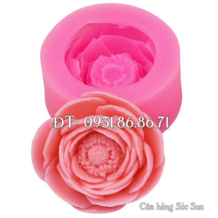 Khuôn silicon hoa hồng trà nhật loại 8 cm - Mã số 1255