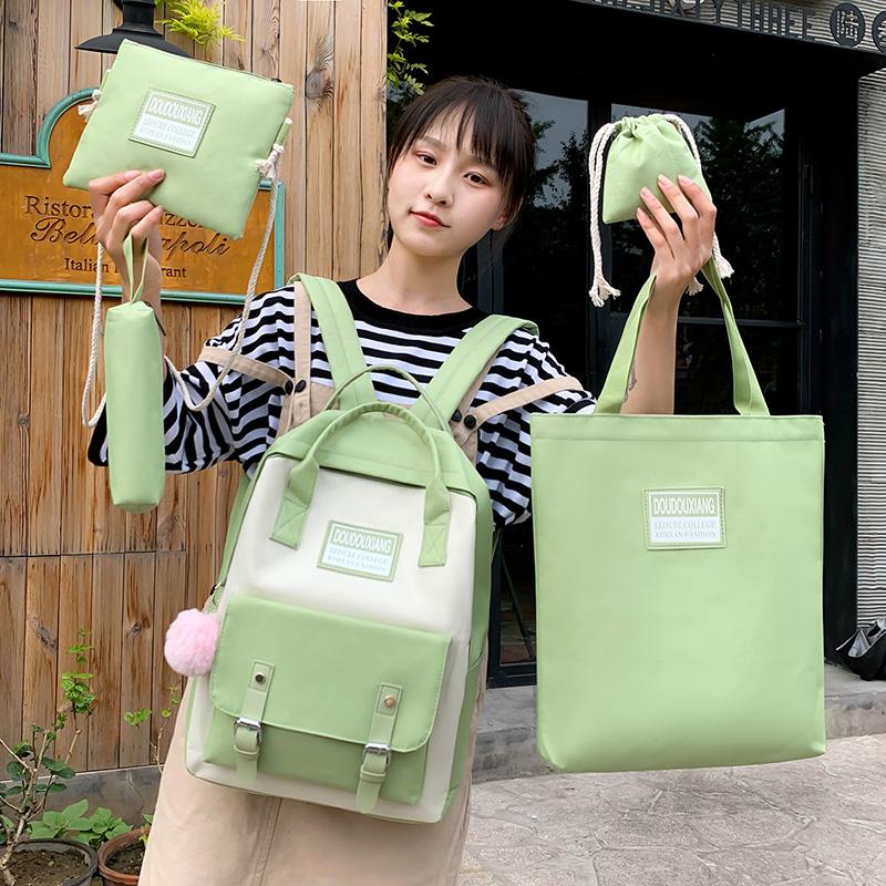 Bộ 5 Trường Trung Học Túi Cho Bé Gái 2020 Du Lịch Ba Lô Nữ Bookbags Teen Sinh Viên Schoolbag Bolsas Escolar