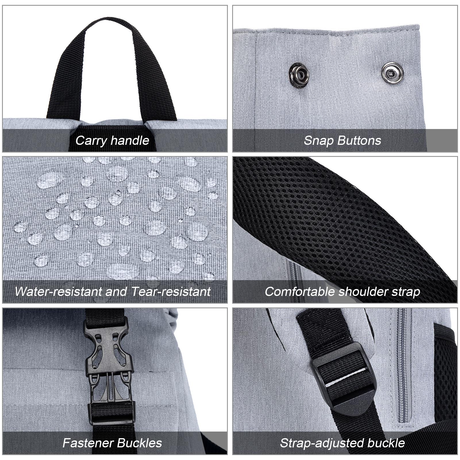 Balo máy tính xách tay 15.6 inh, balo học sinh, thiết kế đơn giản, chất liệu vải chống thấm nước