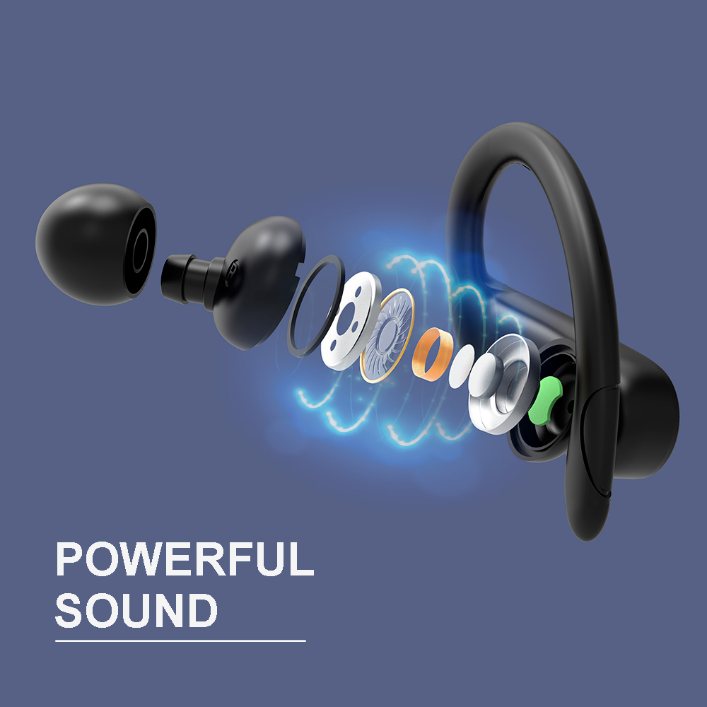 Tai nghe Bluetooth TWS Thể thao Âm thanh nổi HiFi Bluetooth V5.0 Điều khiển cảm ứng cho điện thoại