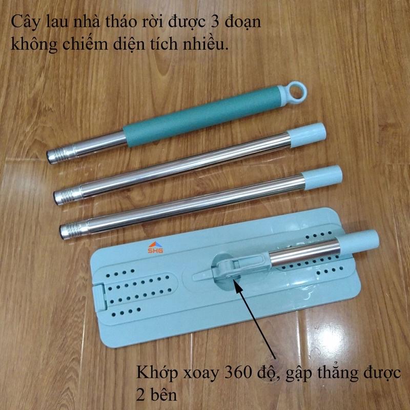 Cây lau nhà dùng cho thùng bẹ 2 ngăn lớn và nhỏ