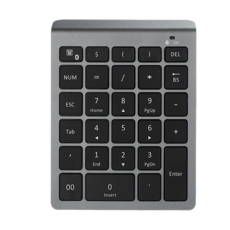 Bluetooth Không Dây Bàn Phím Số 28 Phím Numpad Bàn Phím Số Khóa Số Cho Kế Toán Rút Tiền Windows Máy Tính Bảng Android Laptop