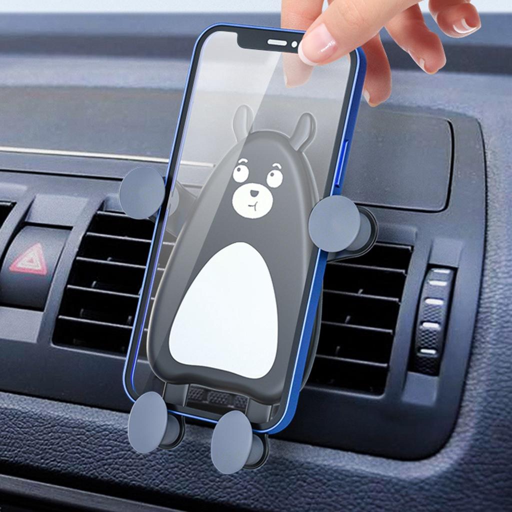 【ky】Phone Holder Detachable Anti-slip ABS Car Phone Support for 4.6-7.1inch Mobile Phones