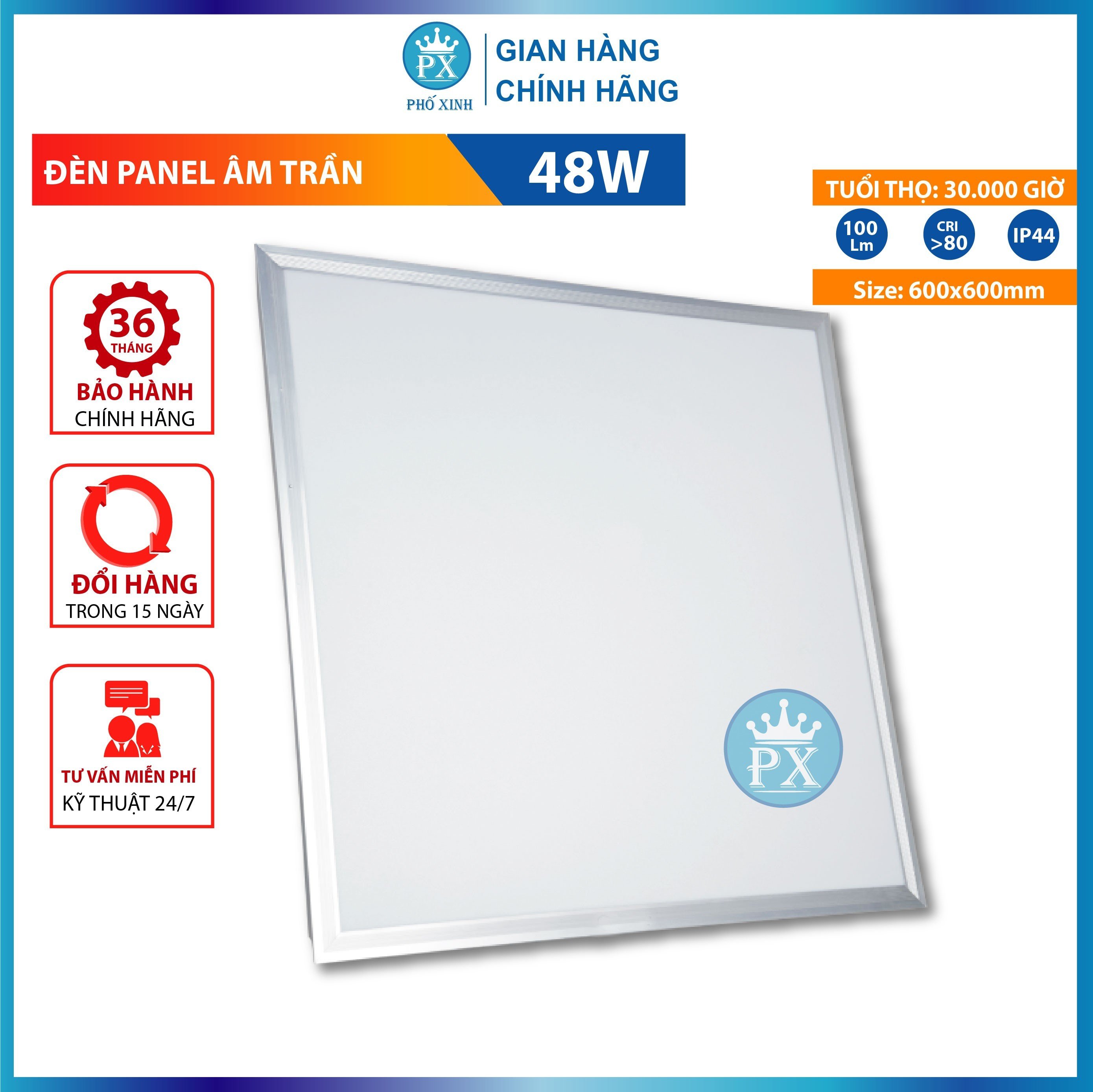 ĐÈN LED PANEL ÂM TRẦN SIÊU SÁNG 48W LH-6352