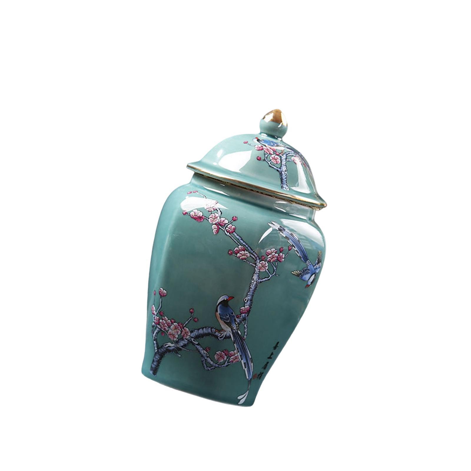 Modern Flower Vase Tea Tin Display Candy Jar Ceramic Ginger Jar