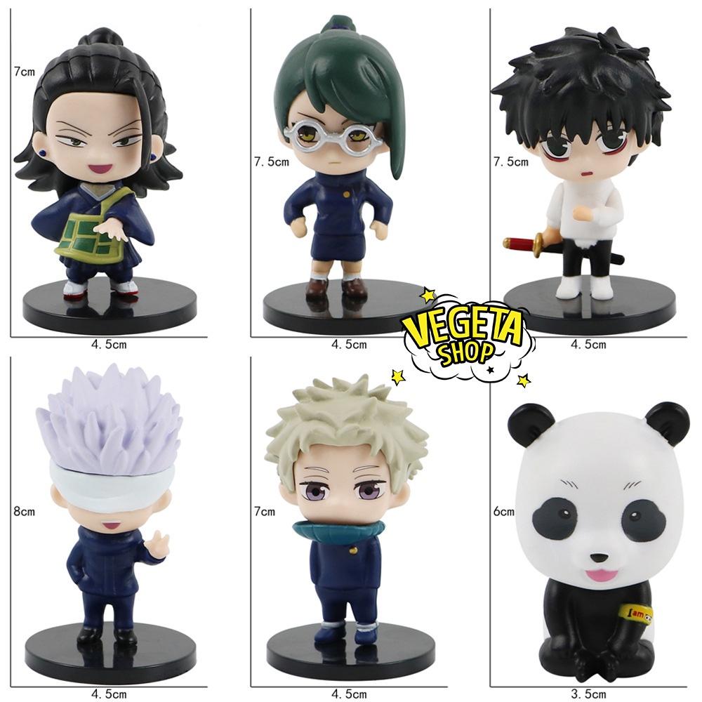 Mô hình Jujutsu Kaisen - Chú thuật hồi chiến - Toge Inumaki Yuta Okkotsu Maki Zenin Panda Satoru Gojo Suguru Gero 7~8cm