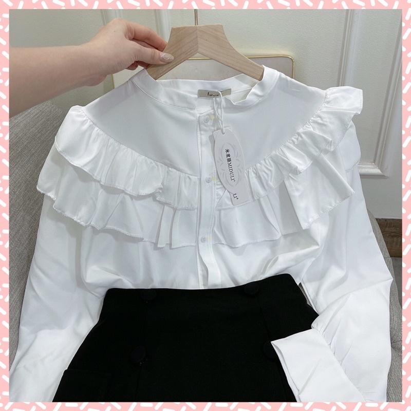 SET SƠ MI CỔ TÀU CHÂN VÁY CHỮ A