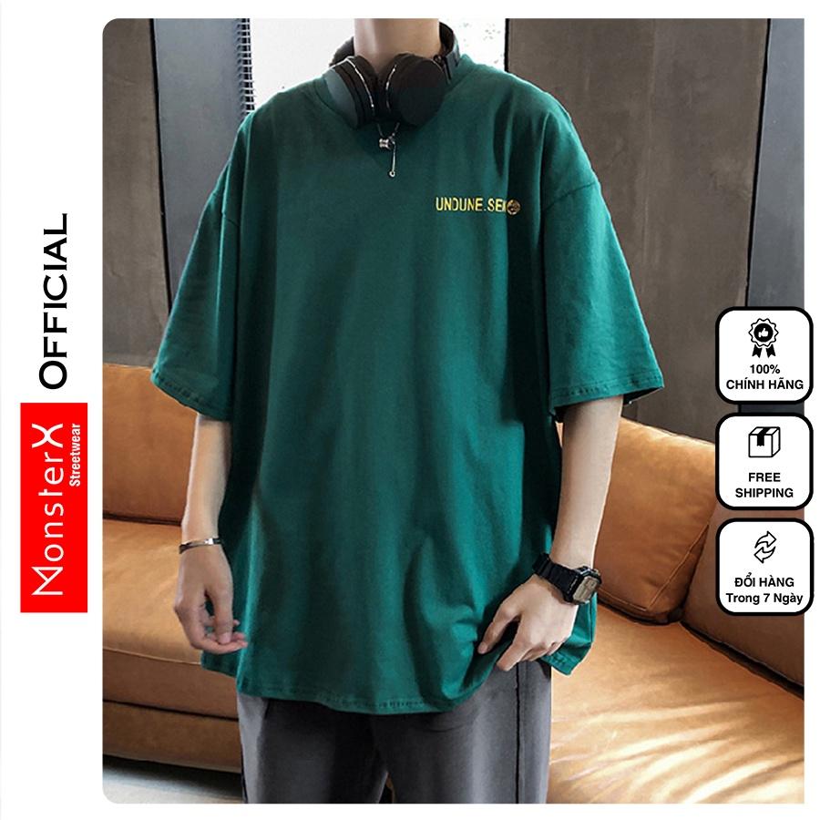 Áo thun unisex MonsterX CHUỘT phông tay lỡ nam nữ form rộng Oversize 3 màu