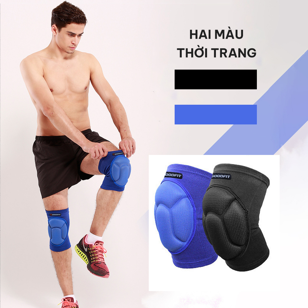 Bó gối thể thao chính hãng GoodFit GF524K có đệm đầu gối, co giãn đa chiều