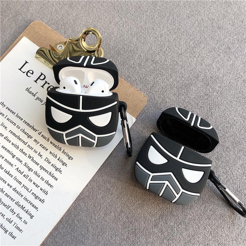 Bao Case Cho Airpods 1/ 2 Hình Chiến Binh Báo Đen