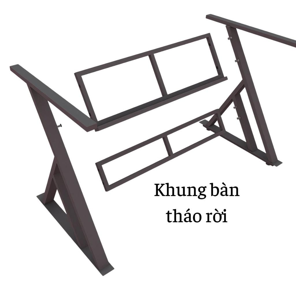 Bàn làm việc học tập hình chữ nhật, có gác chân BDO-0014