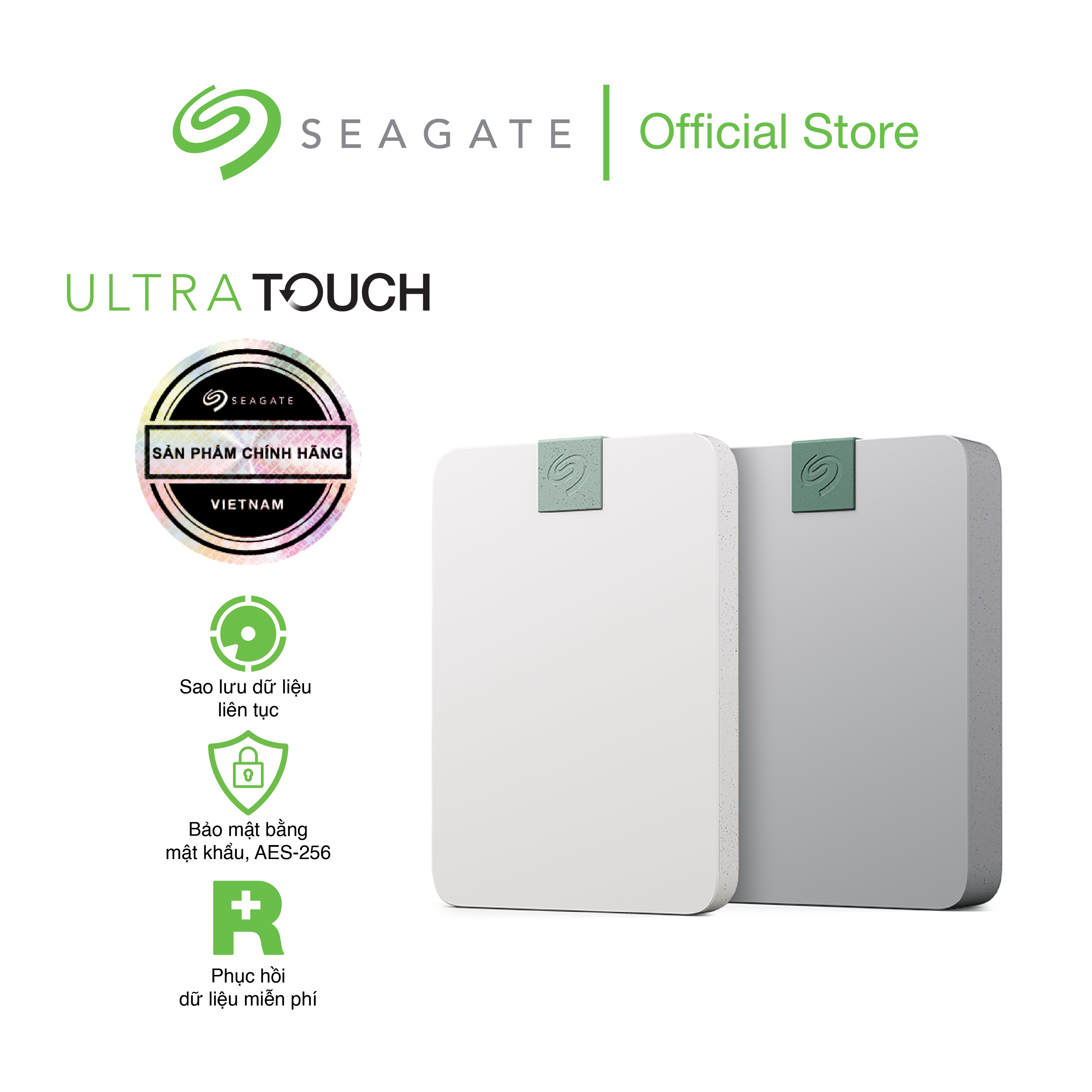 Ổ Cứng Di Động HDD Seagate Ultra Touch USB-C 2TB + Phục Hồi Dữ Liệu miễn phí - Hàng chính hãng