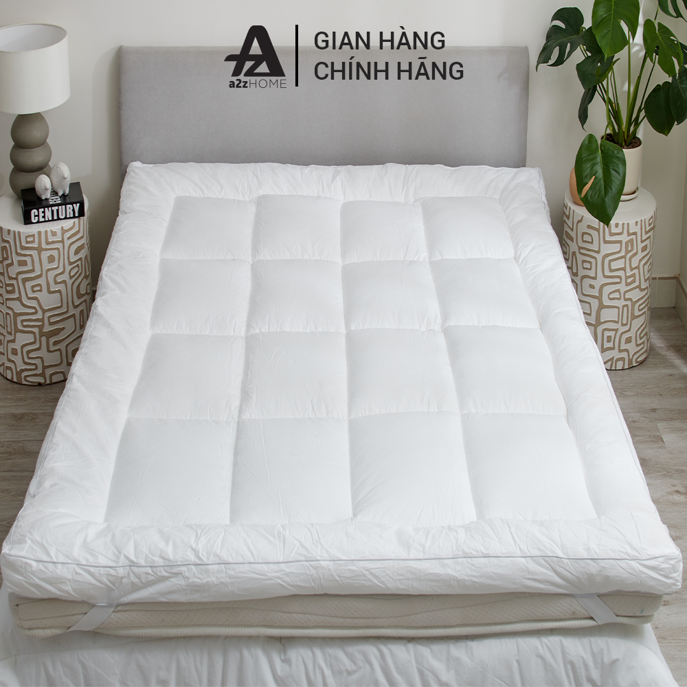 Topper Tấm Làm Mềm Nệm - Lông Ngỗng Nhân Tạo, 100% Cotton Cao Cấp A2Z Home