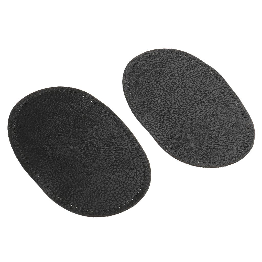 4 Đôi Các Loại Da Hình Bầu Dục May Trên Khuỷu Tay Đầu Gối Miếng Dán 14X9 Cm