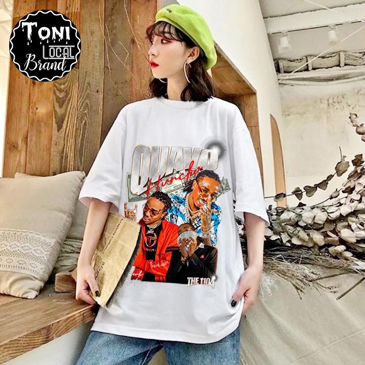 ( ) ÁO THUN Tay Lỡ QUAVO Hot Hit Local Brand Unisex Cotton 100 Form Rộng Nam Nữ (AT1300L - Kèm Video Ảnh Thật)