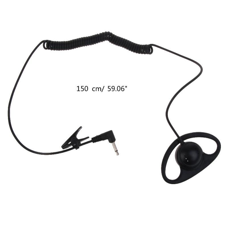 Tai Nghe Chữ D Bằng ABS & Kim Loại Giắc Cắm 3.5mm Chuyên Dụng Cho Bộ Đàm Walkie-Talkie Durab