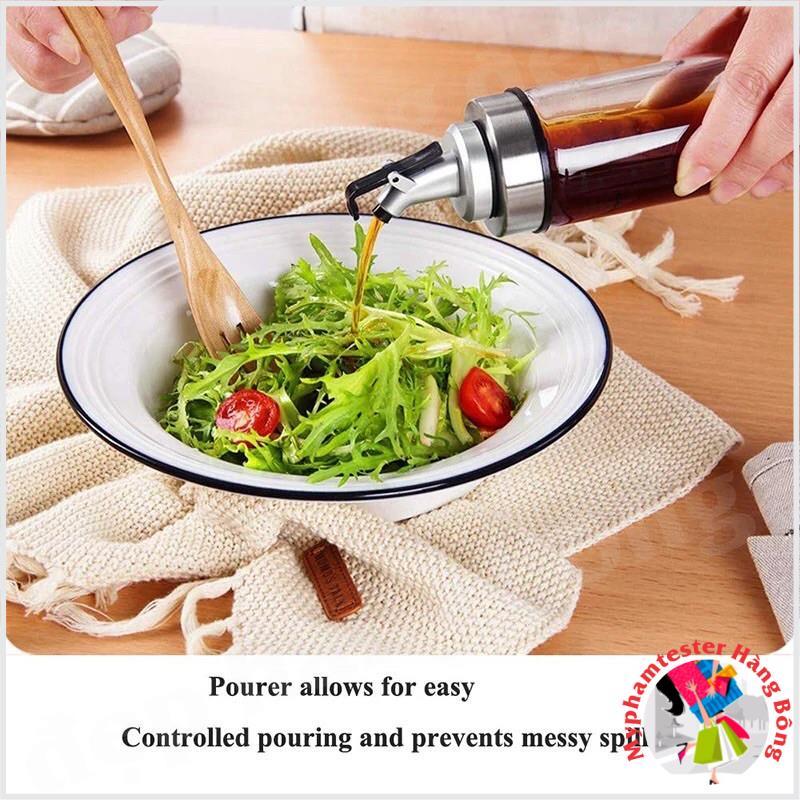 Bình dầu thuỷ tinh có vạch chia ml hàng đẹp