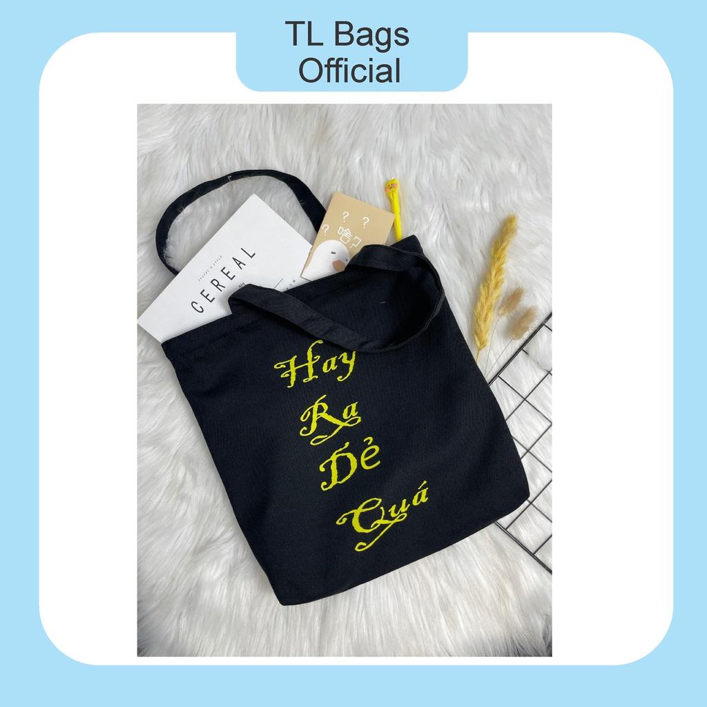 Túi Tote, Túi Vải Canvas TL Thời Trang Hàn Quốc, Hót Trend Hay Ra Dẻ Quá , Có Khóa Kéo Có Ngăn Phụ Bên Trong