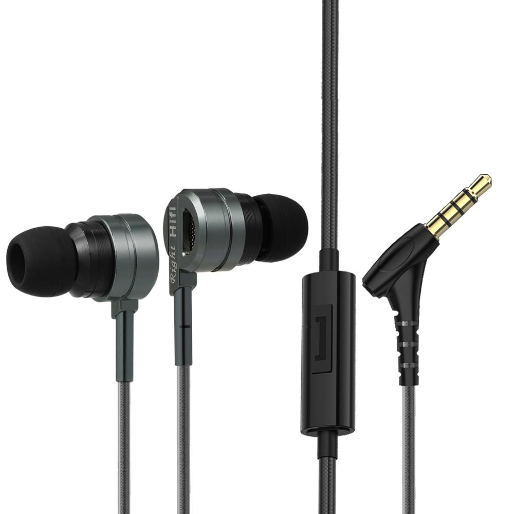 Tai nghe có dây PTM M6 Tai nghe nhét trong di động Tai nghe kim loại 3.5mm Điều khiển đường truyền đa năng có Mic cho di động