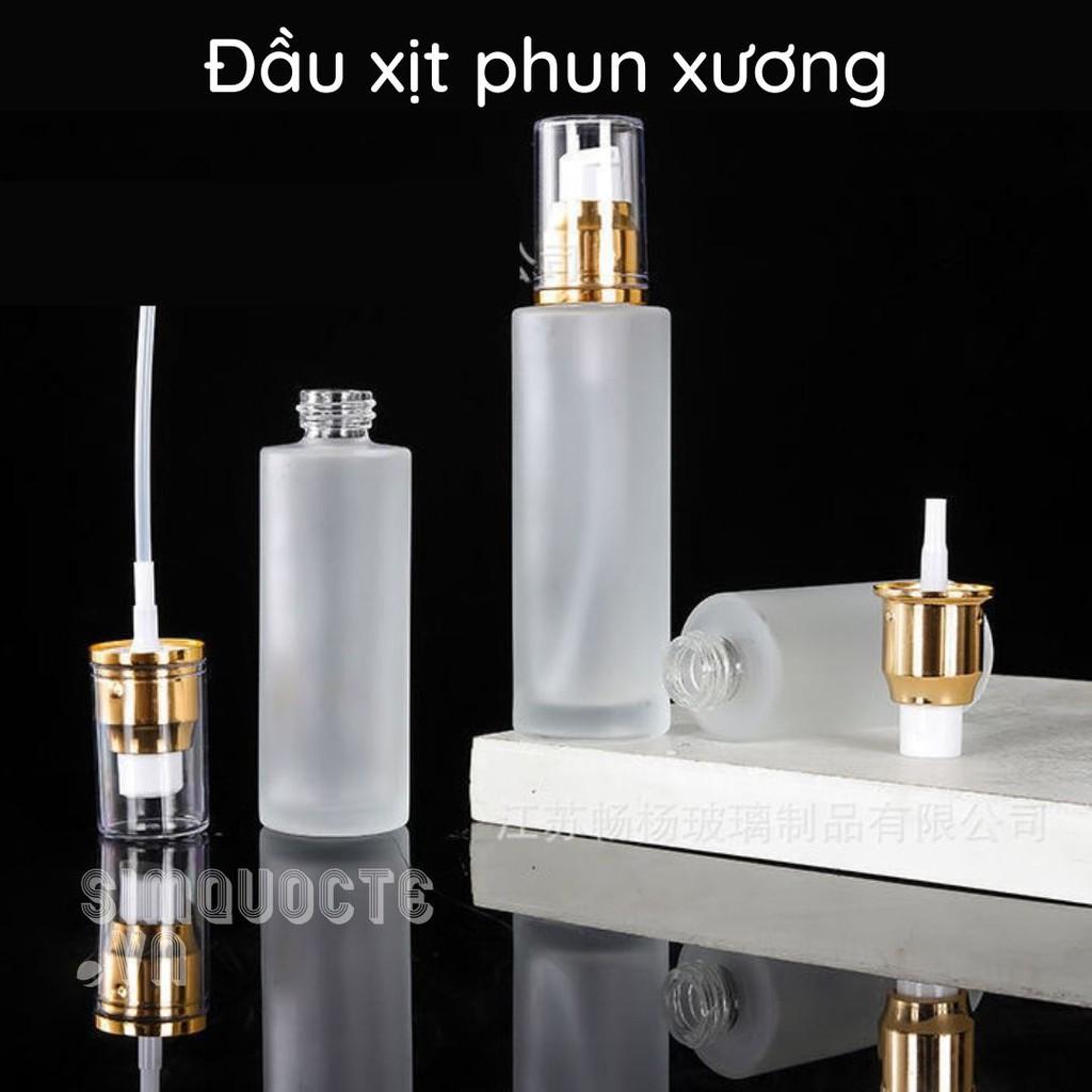 Lọ chiết mỹ phẩm thủy tinh nắp vân gỗ phong cách nhật bản