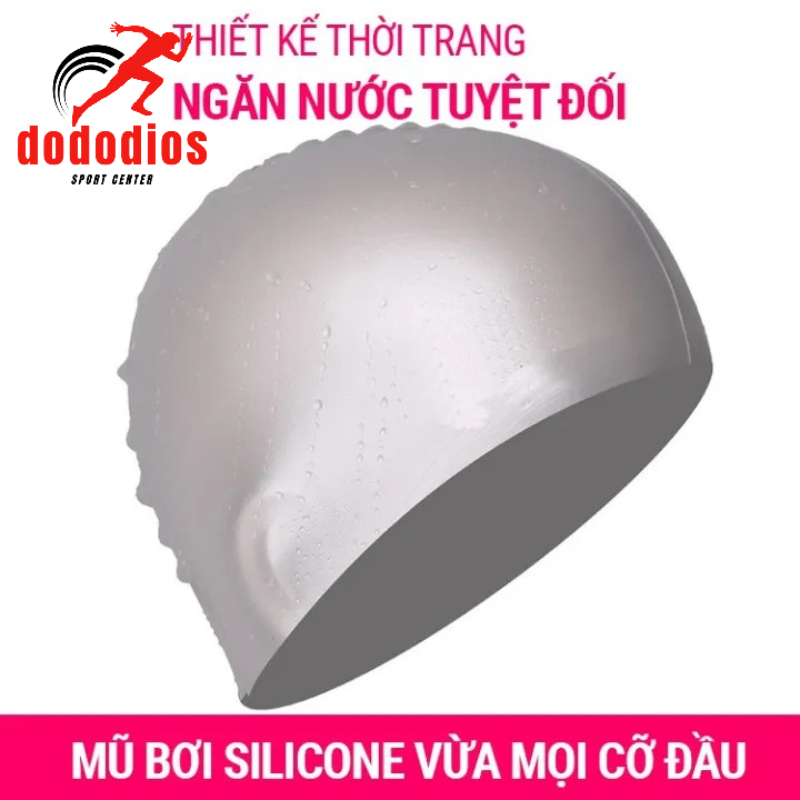 Nón bơi mũ bơi trơn silicone chống thống nước cao cấp CA31 dododios Collection - Hàng Chính hãng dododios