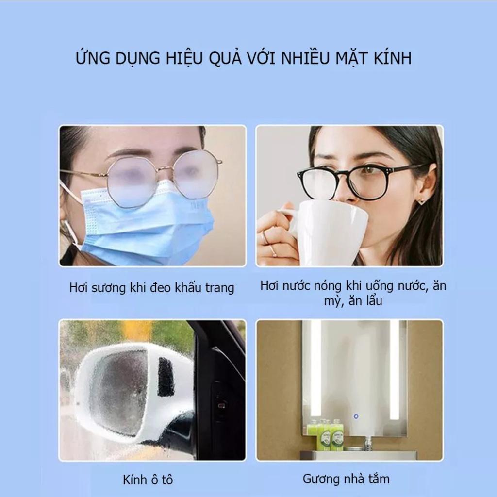 Hộp 100 Miếng Khăn Giấy Lau Kính Nano Chống Mờ Sương, Vân Tay, Bụi Bám