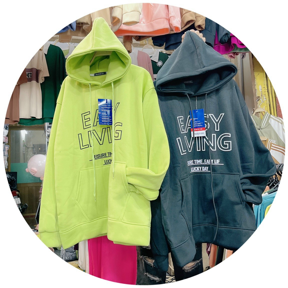 Áo Hoodie EASY LIVING chất nỉ ngoại dày, form rộng ullzang , Áo Hoodie cặp đôi, Hoodie Hàn Quốc, Áo Khoác Hoodie & Sweater Nam Nữ Họa Tiết Chữ EASY LIVING Chất Nỉ Ngoại 2 lớp Form Cực Thoải Mái