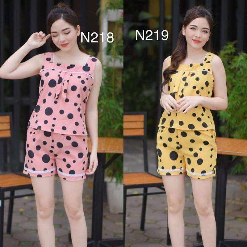 Quần áo mặc nhà, bộ đùi 6 màu ảnh thật
