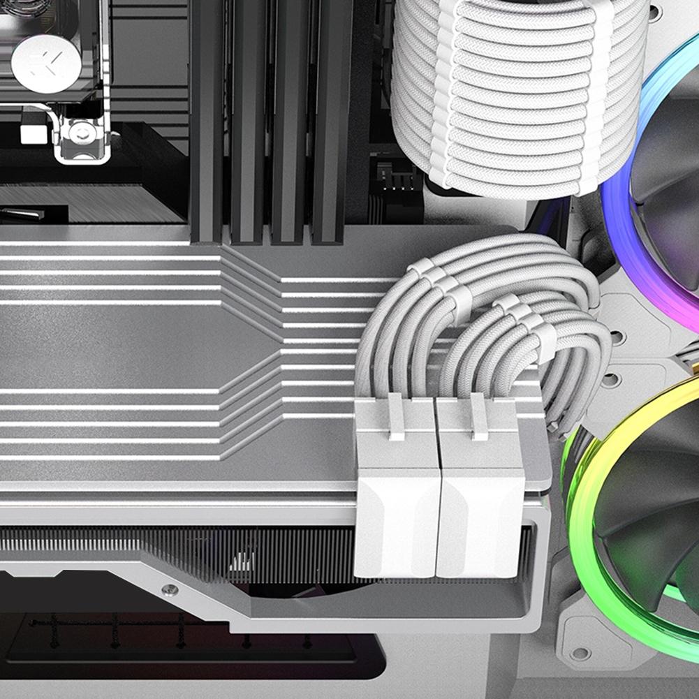 ATX GPU VGA PCIe 8 Pin 6Pin U đến Đầu Nối Góc 180 Độ Bộ Chuyển Đổi Nguồn Điện Ban cho Máy Tính Để Bàn Card đồ họa GPU Adapter