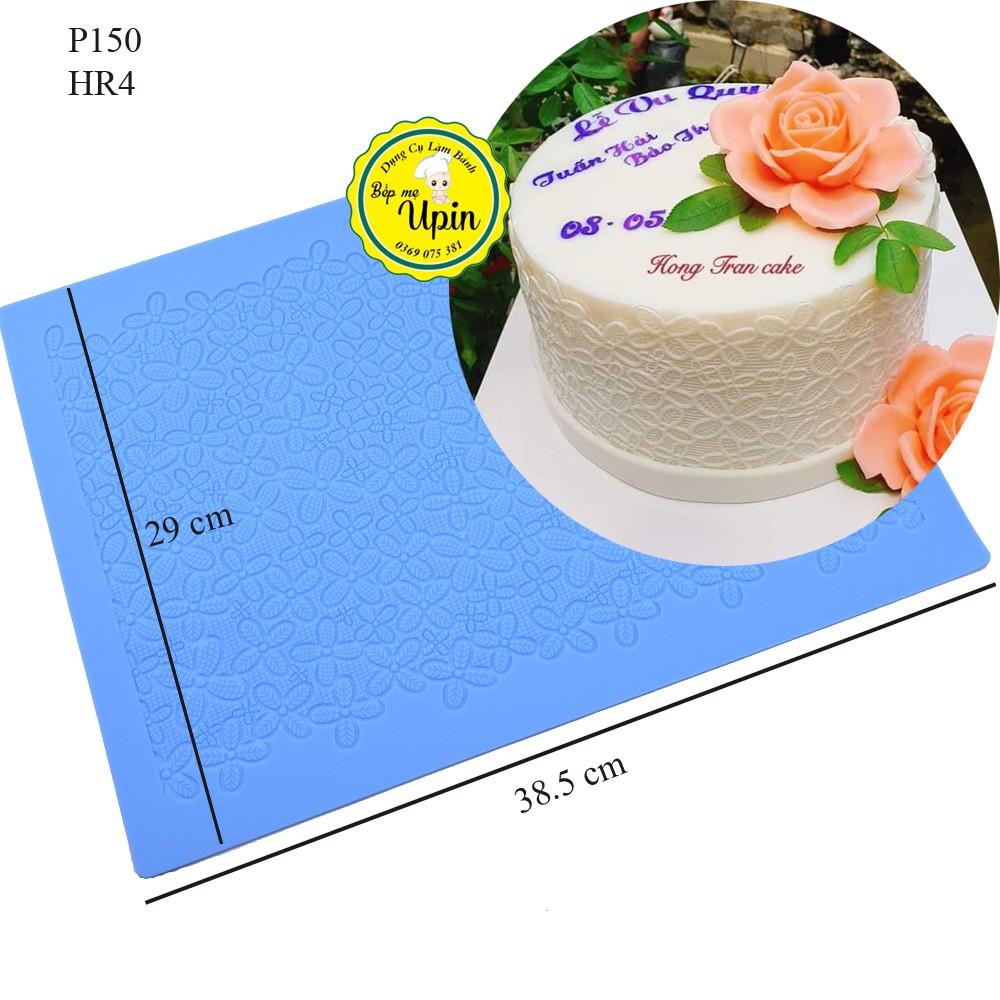 Khuôn Ren Hoa Hồng, 4 Lá Trang Trí Bánh Khuôn Silicone Trang Trí Bánh