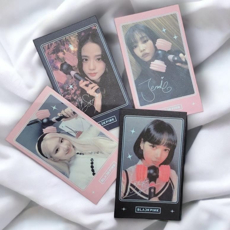 [ POLAROID ] Ảnh BLACKPINK &amp; LIGHTSTICK - Ver Signature - Giấy Cứng C300 - Cán Màng Bảo Vệ [UNOFFICIAL