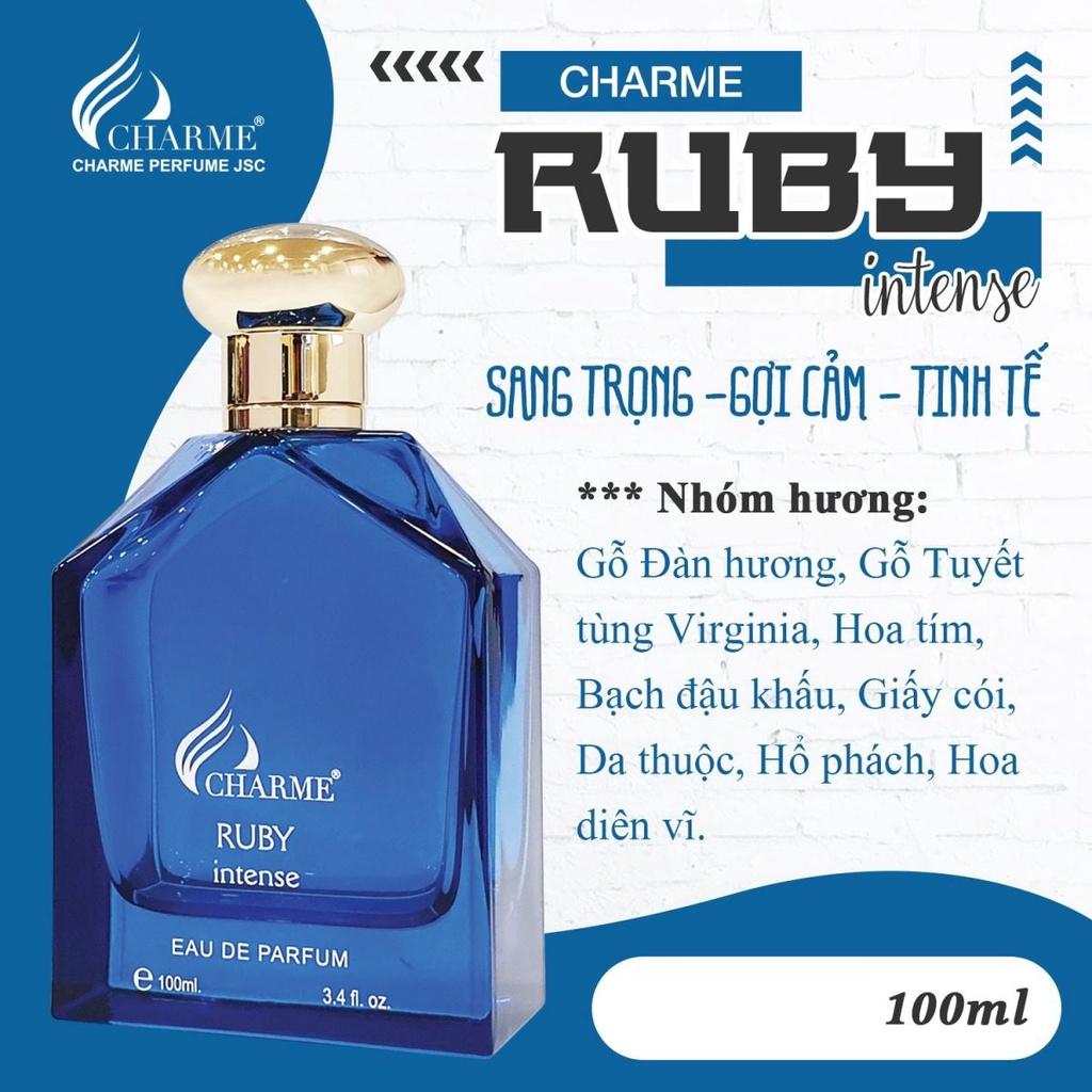 Nước Hoa Nam CHARME RUBY INTENSE Mùi Hương Ấm Áp Gây Nghiện Với Người Xung Quanh 100ml