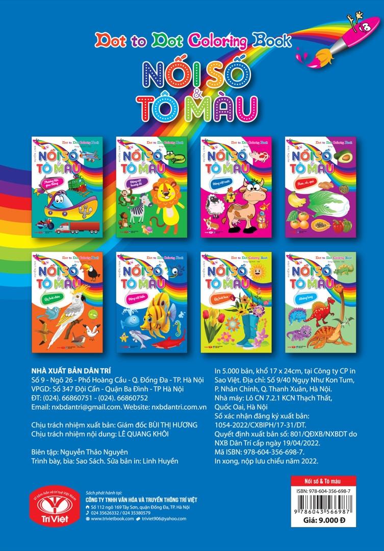 Dot To Dot Coloring Book - Nối Số &amp; Tô Màu - Động Vật Biển