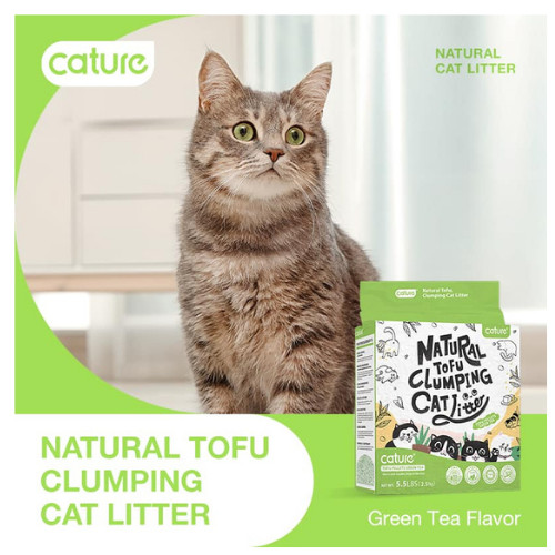 Cát Vệ Sinh Hữu Cơ Bã Đậu Nành Cho Mèo Natural Tufu Clumping Cat Litter 6L nặng 2,5kg công nghệ Hàn Quốc