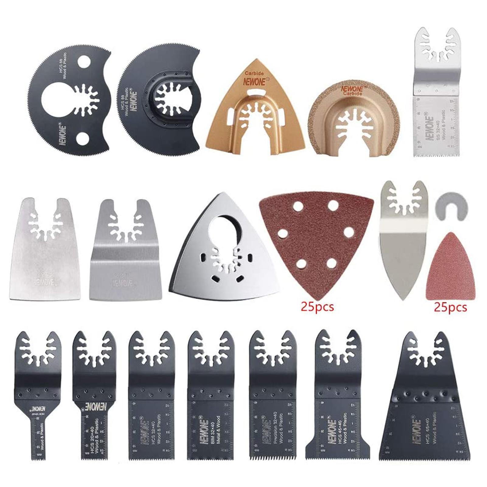 66Pcs Oscillating Saw Blades for Quick Release of Multi Metal Wood Cutting Tool Sanding House DIY Power Tool Accessories