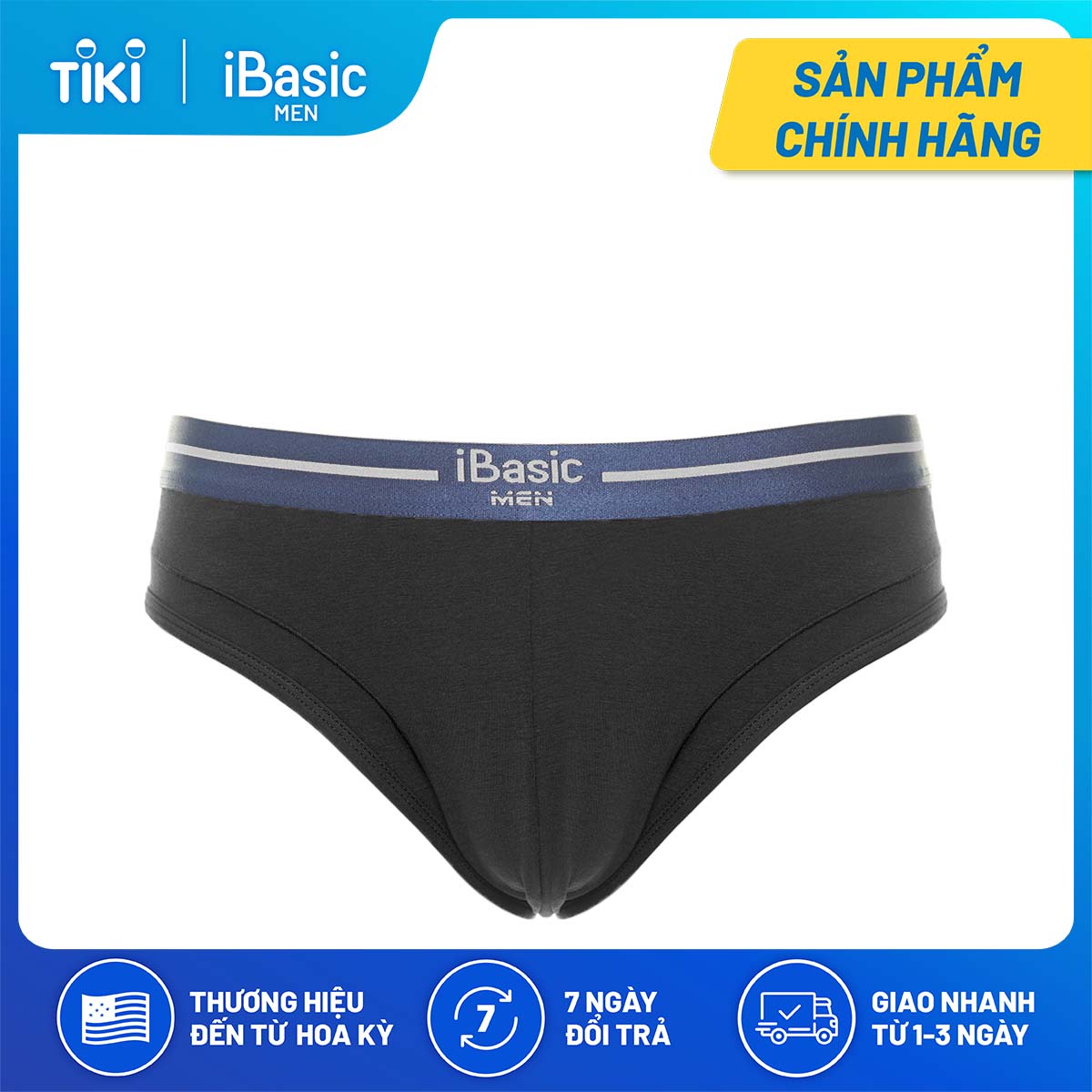 Combo 3 quần lót nam brief cotton USA iBasic PANM055