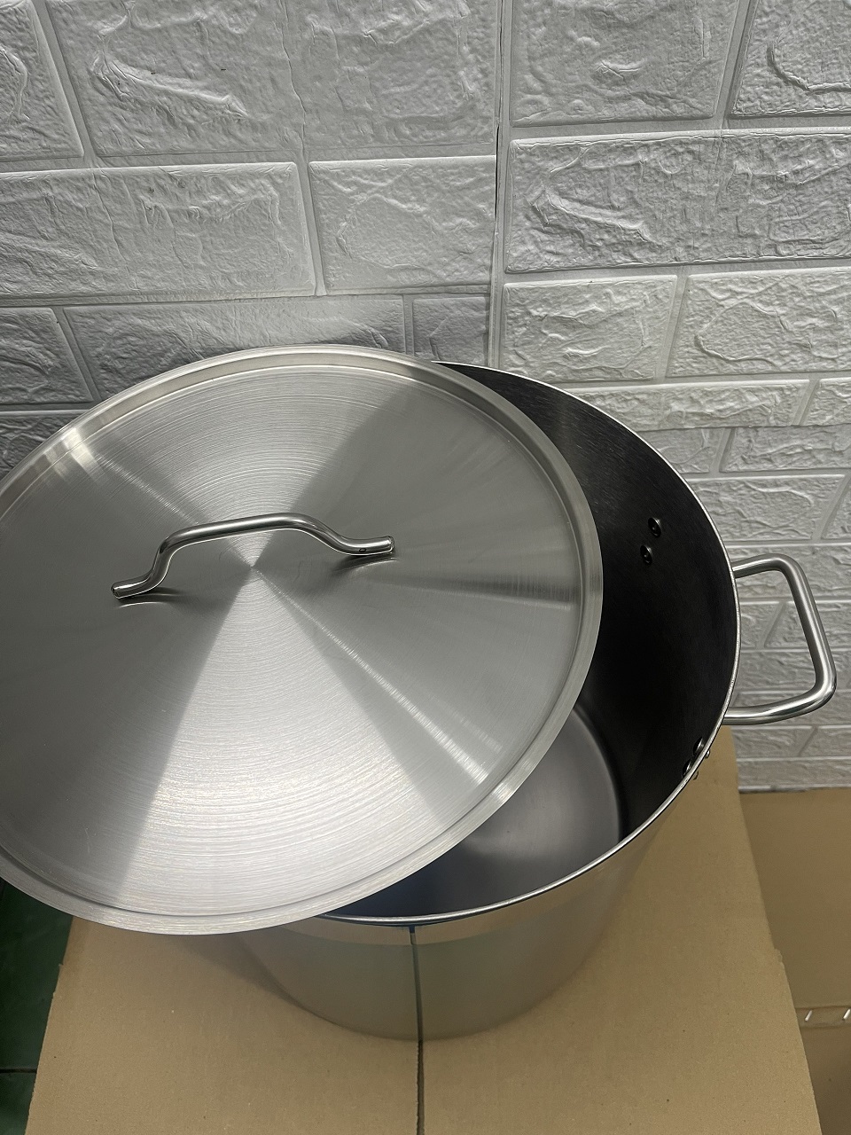 Nồi Inox 2 Quai Cao Cấp 3 Đáy _ Dung Tích: 25Lít _