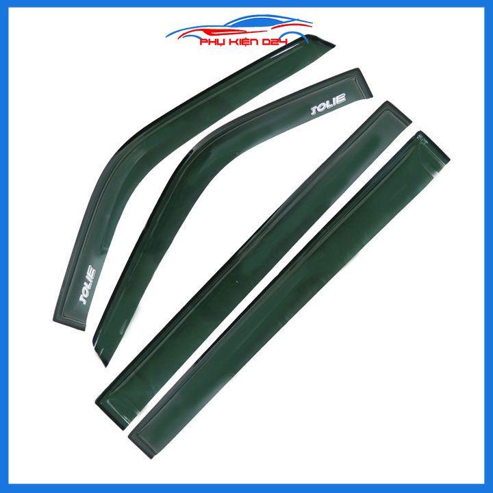 Vè che mưa ô tô Mitsubishi Jolie Vè Đen, nhựa ABS cao cấp chắn mưa, cản bụi, trang trí xe hơi