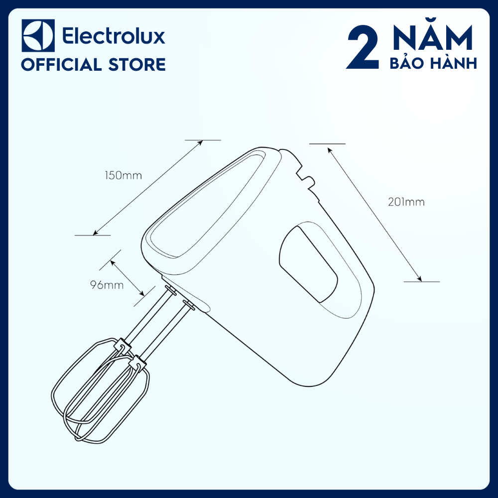 Máy đánh trứng cầm tay Electrolux EHM3407 - Trộn đa năng, dễ dàng vệ sinh [Hàng chính hãng]