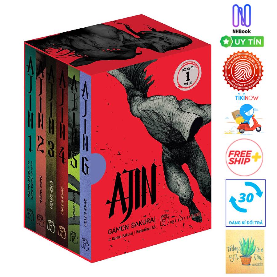 Ajin - Boxset Số 1 (Tập 1 - 6) - Tặng Kèm Bookmark 3D- Sổ tay