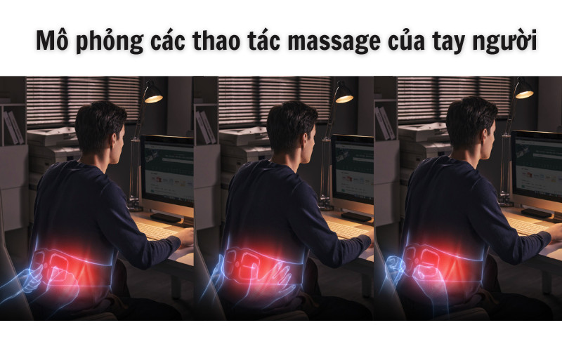 Máy massage lưng SKG W7 mátxa giảm đau vùng thắt lưng, đau do thoát vị, thoái hóa, mẹ bầu sau sinh, ngồi lâu