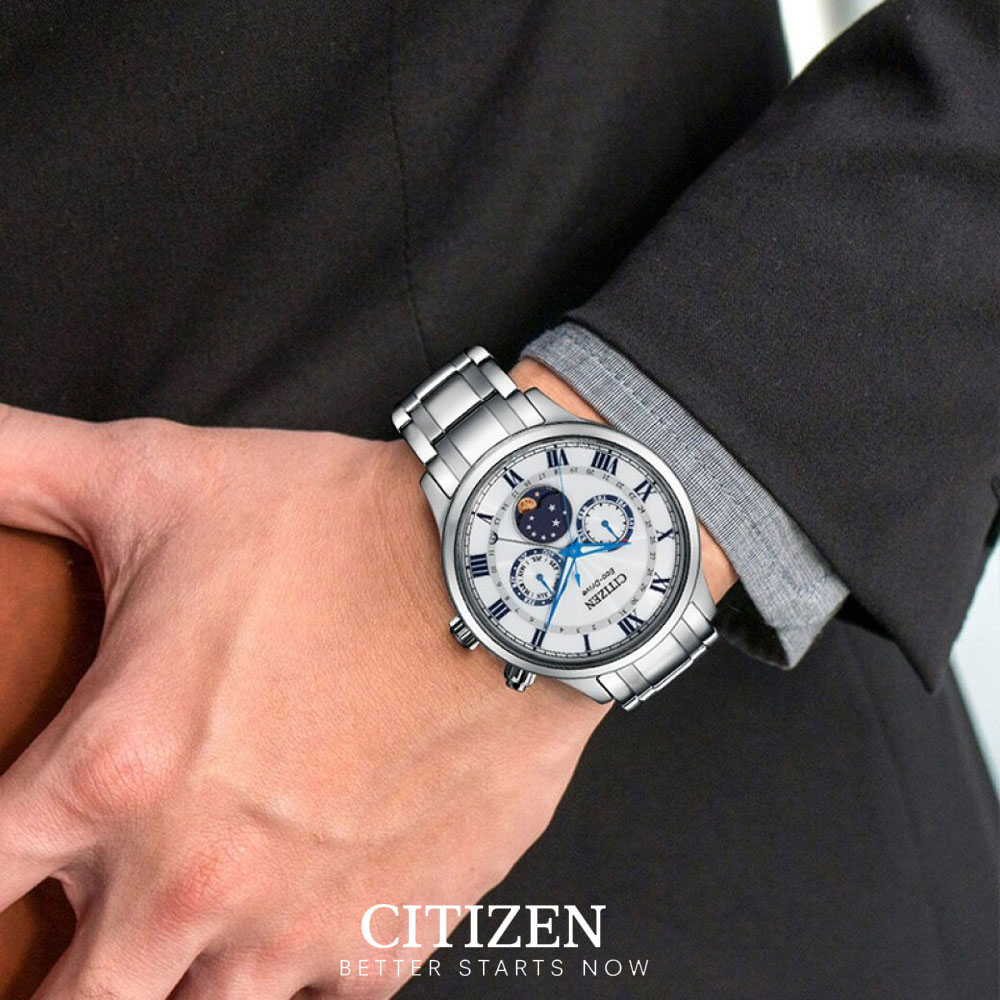 Đồng Hồ Nam Citizen Dây Thép Không Gỉ AP1050-81A - Mặt Trắng