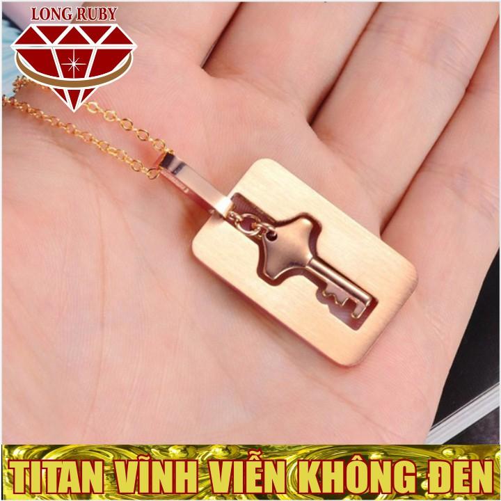 BỘ VÒNG VÀ DÂY CHUYỀN TITAN Ổ KHÓA CHÌA KHÓA màu VÀNG, HỒNG, TRẮNG