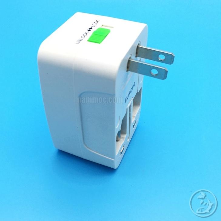 Đầu Chuyển Phích Cắm Đa Năng All in One | Chuyển Đổi Phích Cắm 2 Chấu - 3 Chấu - Theo Tiêu Chuẩn Nhiều Nước
