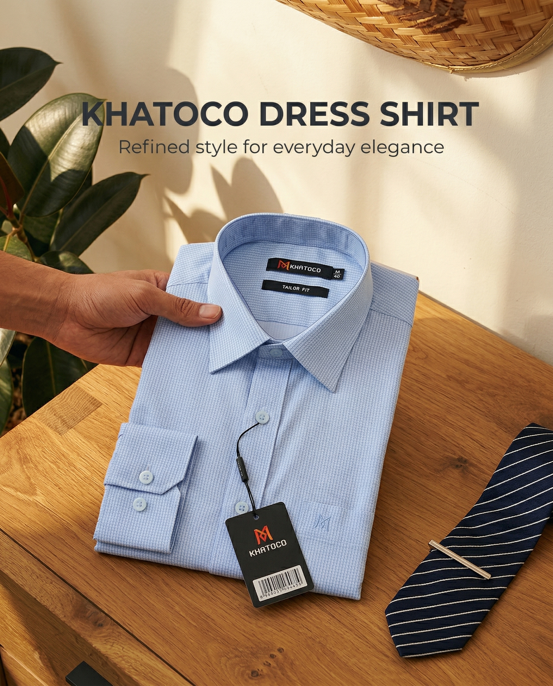 Áo sơ mi nam tay dài Khatoco (M-2XL)