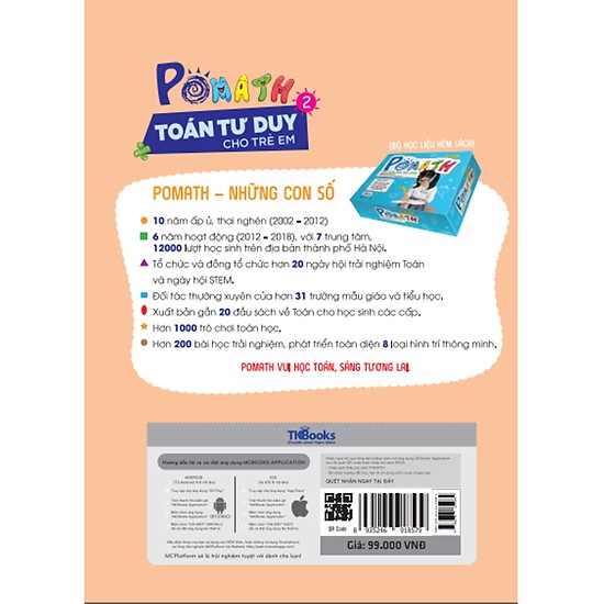 POMath - Toán Tư Duy Cho Trẻ Em 4-6 Tuổi (Tập 2) (Tặng Bookmark PL)