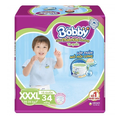 TÃ QUẦN BOBBY - ĐỆM LƯNG THẤM MỒ HÔI XXL34 ( GÓI 34 MIẾNG)