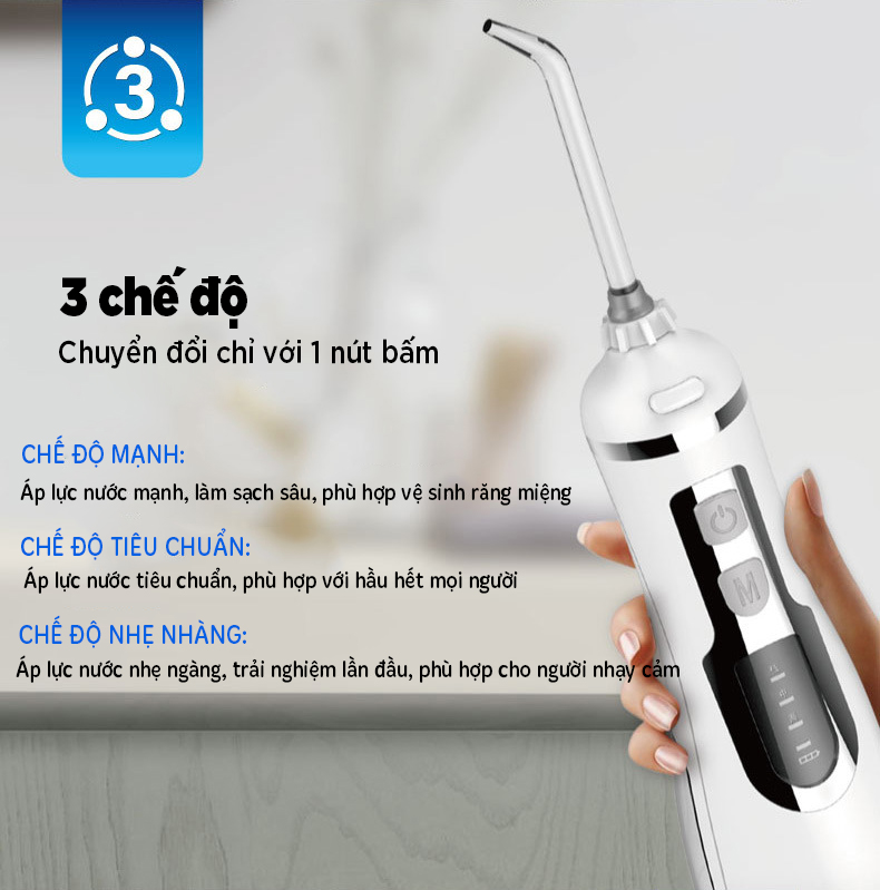 Máy Tăm Nước Waterpulse V500 Thế Hệ Mới-Xịt vệ sinh răng miệng, Niềng Răng