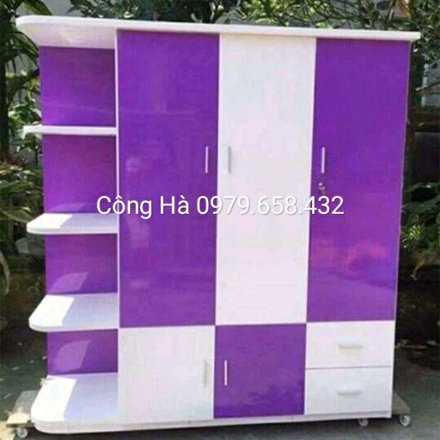 Tủ nhựa đài loan 3 cánh kèm kệ trang trí